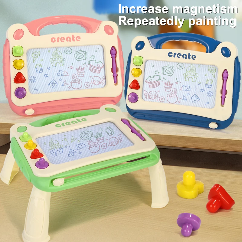 Children's Magnetic Color Drawing Board Writing Board Baby Drawing Board Male and Female Toy Graffiti Board Art Stand