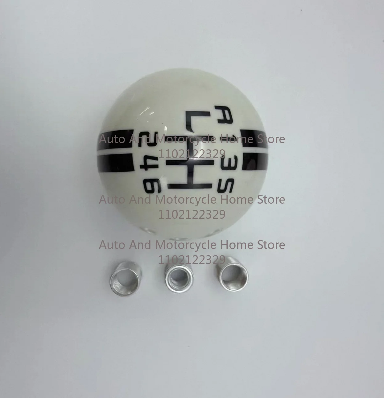 beler 6 Speed Manual Gear Shift Knob Ball Fit for Ford Mustang Shelby GT 500 Cobra MT White Car Accessories