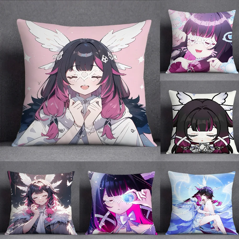 Genshin Impact Columbina Cute Pillow Case Square Double-Sided Printing Sofa Cushion Cover Pillowcase Bedroom Bedside