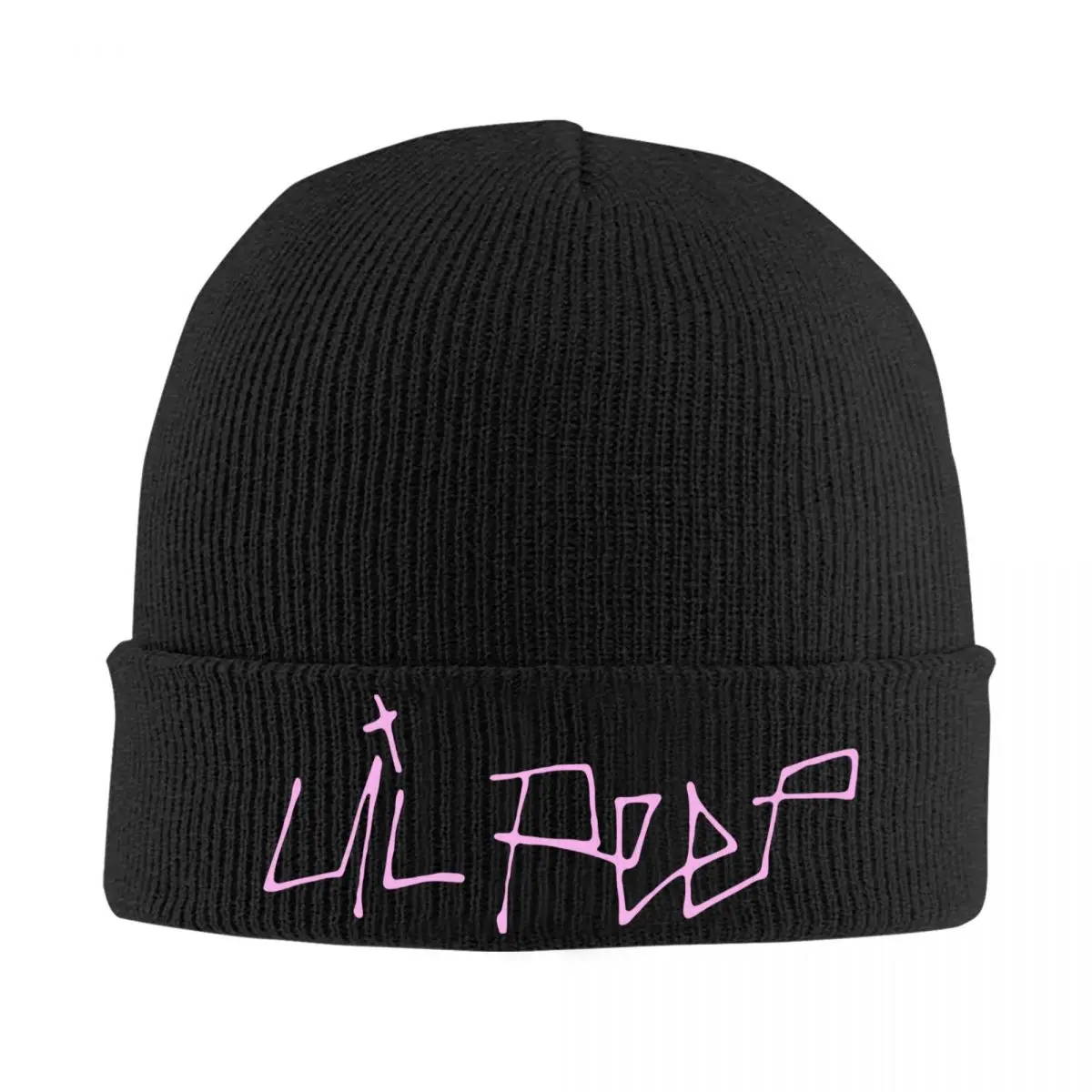 Logo-Lil-Peep Knitted Caps for Women Men Beanies Autumn Winter Hat Acrylic Casual Caps