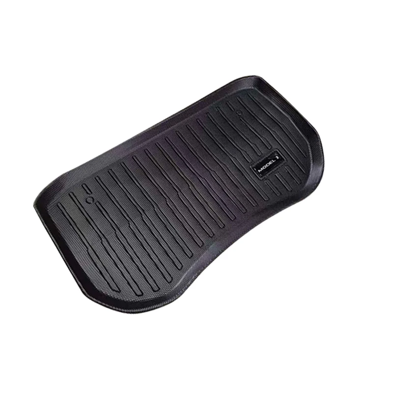 Suitable for Tesla 2021-2023 Model 3 – Striped front trunk mat with grain texture.