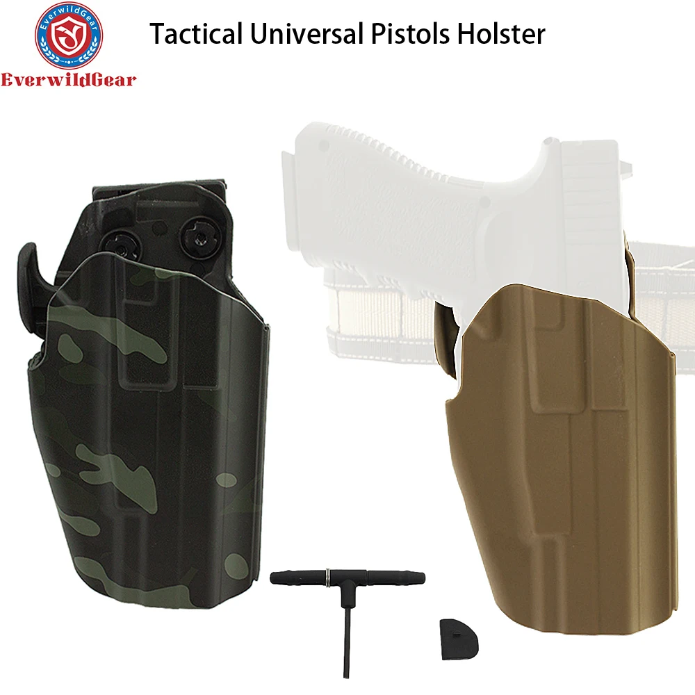 

Tactical Universal Pistols Holster Adjustable Gun Waist Bet Carry Case Lightweight Shooting Hunting Right Hand Fit for Glock