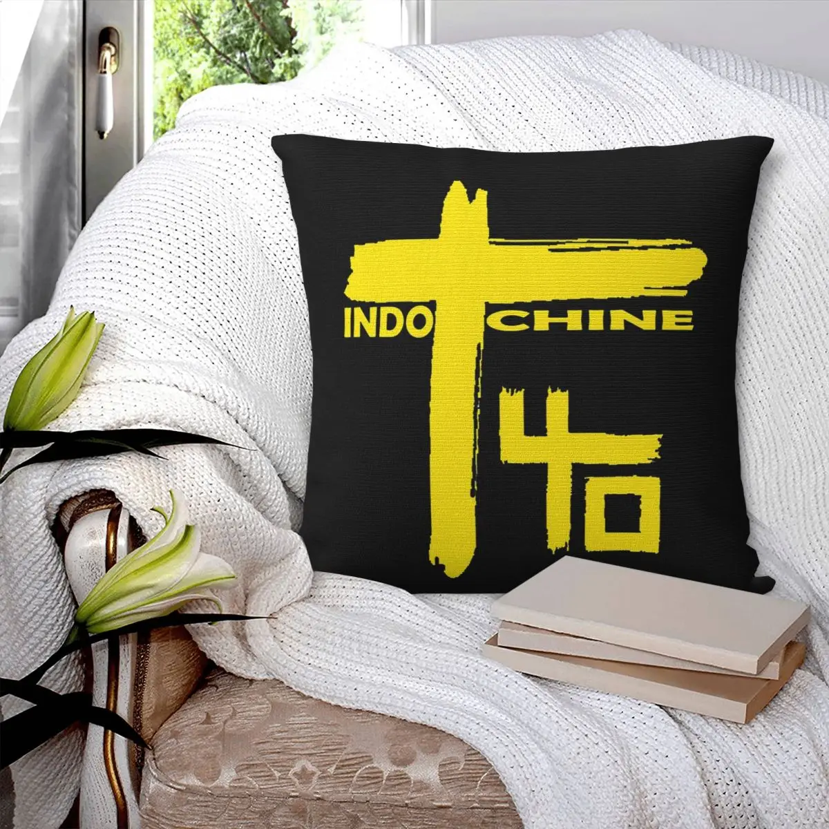 

Indochine Square Pillowcase Pillow Cover Polyester Cushion Zip Decorative Comfort Throw Pillow for Home Sofa