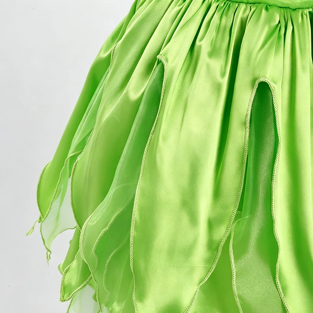 Mädchen Blumenfee Kostüm Kinder Prinzessinnenkleid mit Flügeln Halloween Prinzessinnenkostüm Elfen Partykleid – Detail 9