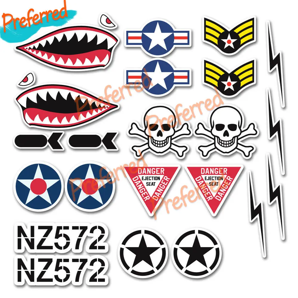 Funny Shark Teeth Hard Hat Stickers Skull Welder Helmet Motorcycle Toolbox Construction Electrician Frac, Patriotic! Quality
