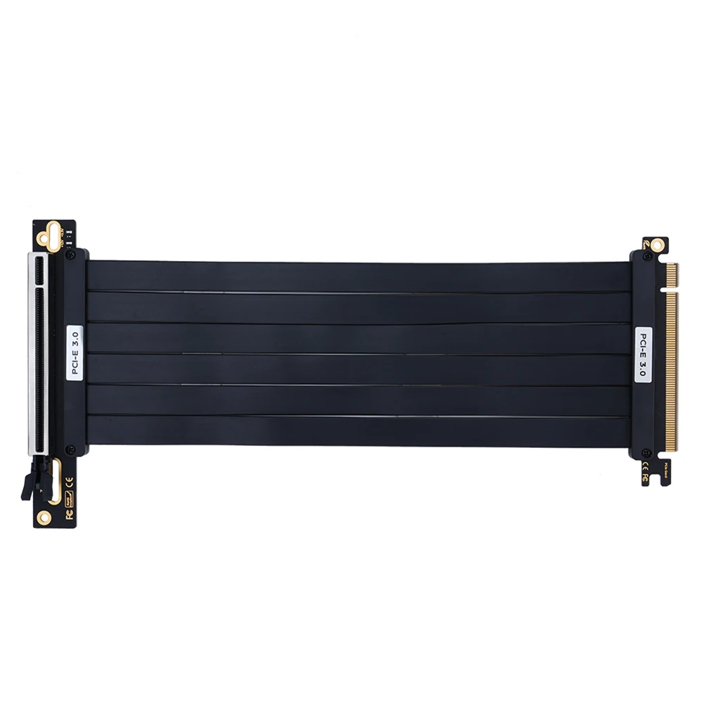 PCIe 3.0 X16 High Speed Flexible Extender Card GPU Extension Cord Graphics Card Extension Cable Extension Port 90 Degree Adapter