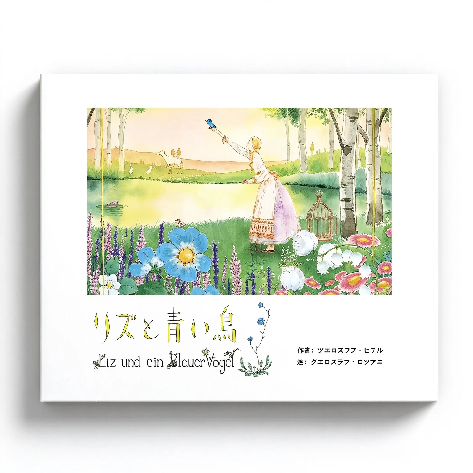 Liz and the Blue Bird Picture Book Hardcover Replica Anime Fairy Tale Book for Kyoto Animation Fans Collection