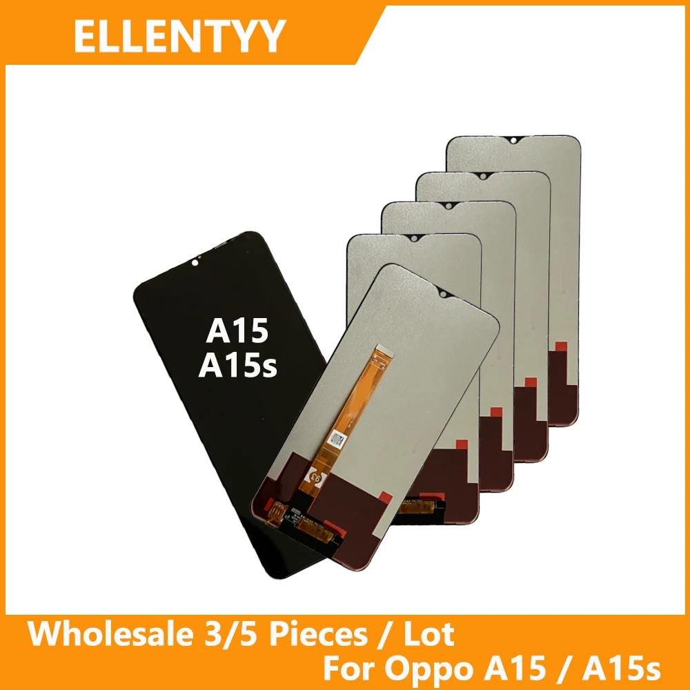 

Оптовая продажа, 3/5 шт./лот, высокое качество для OPPO A15/A15S, ЖК-дисплей с сенсорным дигитайзером CPH2185 CPH2179