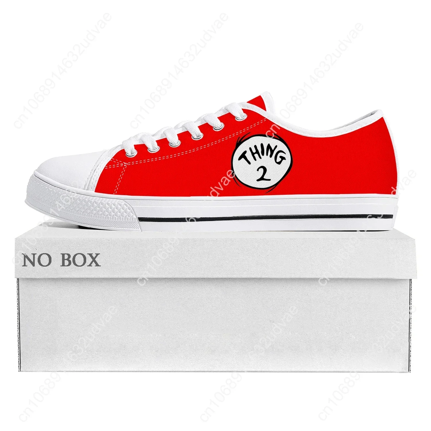 Thing 1 And Thing 2 Dr Seuss Low Top Sneakers Mens Womens Canvas Sneaker High Quality Casual Couple Shoes Custom Shoe 2