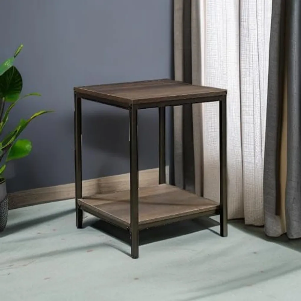 North Avenue Coffee Table and Side Table, Smoked Oak Finish