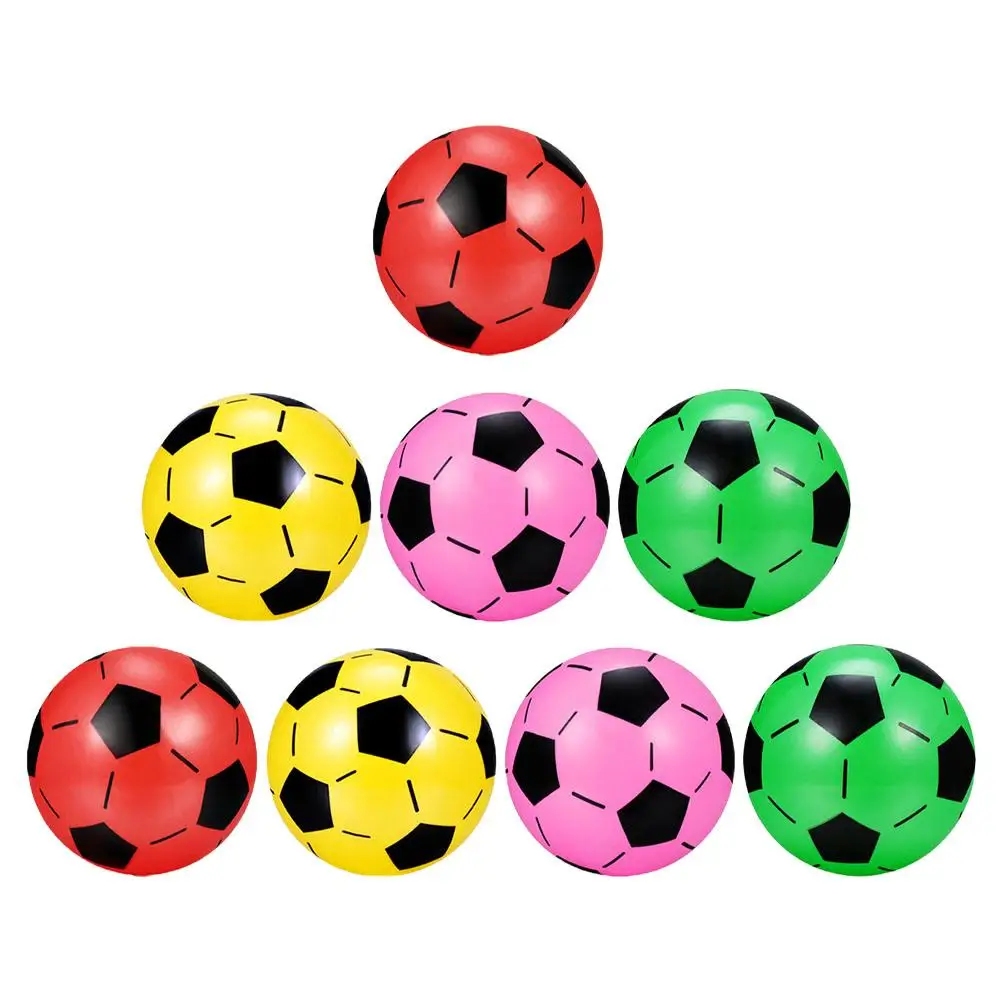 8 Pcs Inflatable Football Soccer Balls Outdoor Sports Kids Children Toy Plastic
