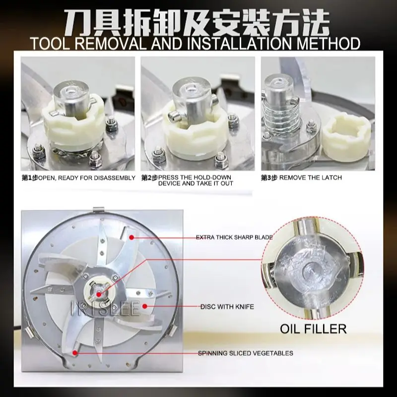 BURUIMU Factory Gemüseschneider Shredder Dicer Chopper/Knödelfüllmaschine für Restaurant