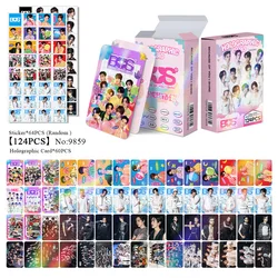 124 Pcs/Set Thai Boy Group BUS Laser Lomo Card Alan Marc Khunpol Characters HD Photocard Stickers Fans Collection Gift