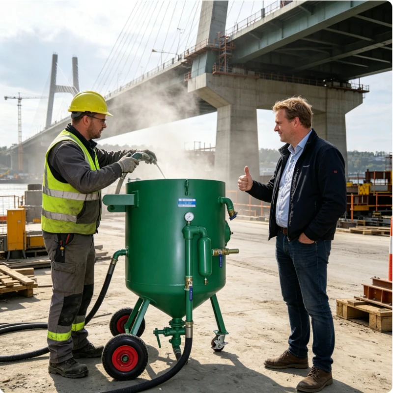 Portable Sandblaster Sandblasting Machine 200L Wet Dry Blaster Tank Cleans Deep Oxidation From Cast Aluminum Parts