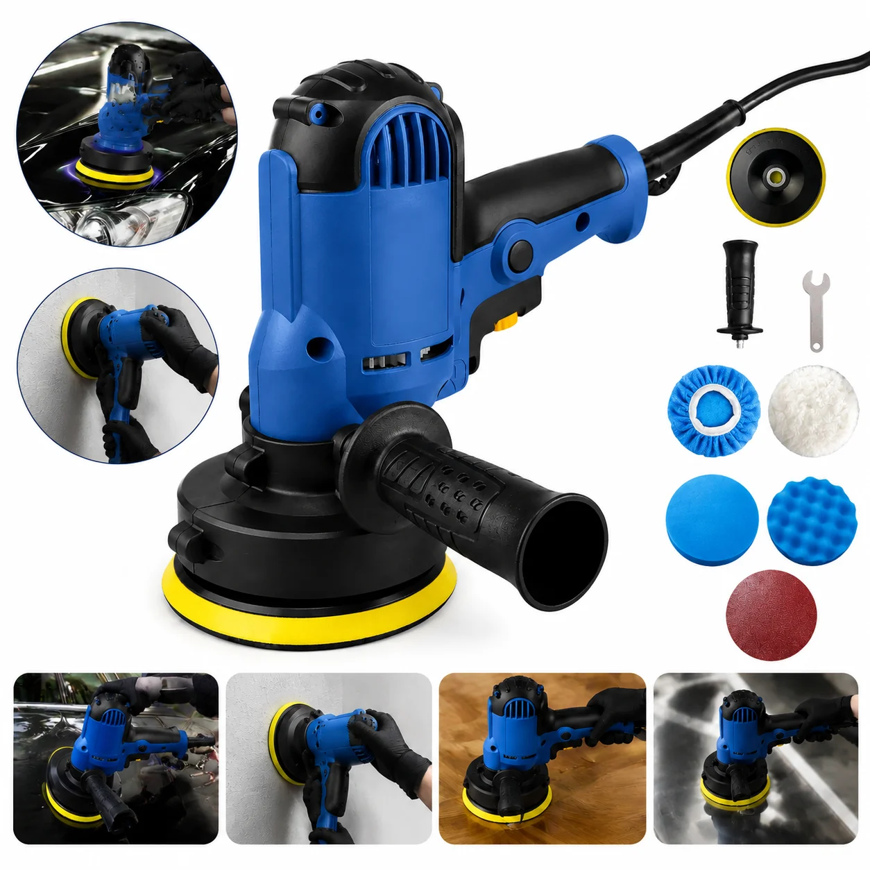 Lixadeira e Politriz Automotiva Multifuncional 110/220V Bivolt para Polimento de Carros e Paredes