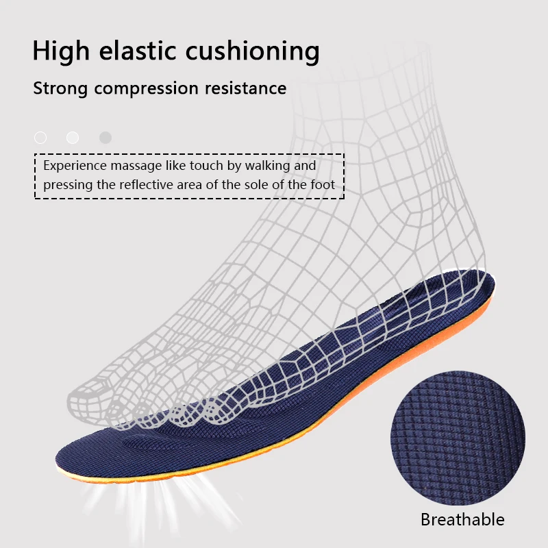 1Pair Memory Foam Plantar Fasciitis Insole for Feet Arch Support Orthopedic Shoes Insoles Sports Shock Absorption Shoe Pads