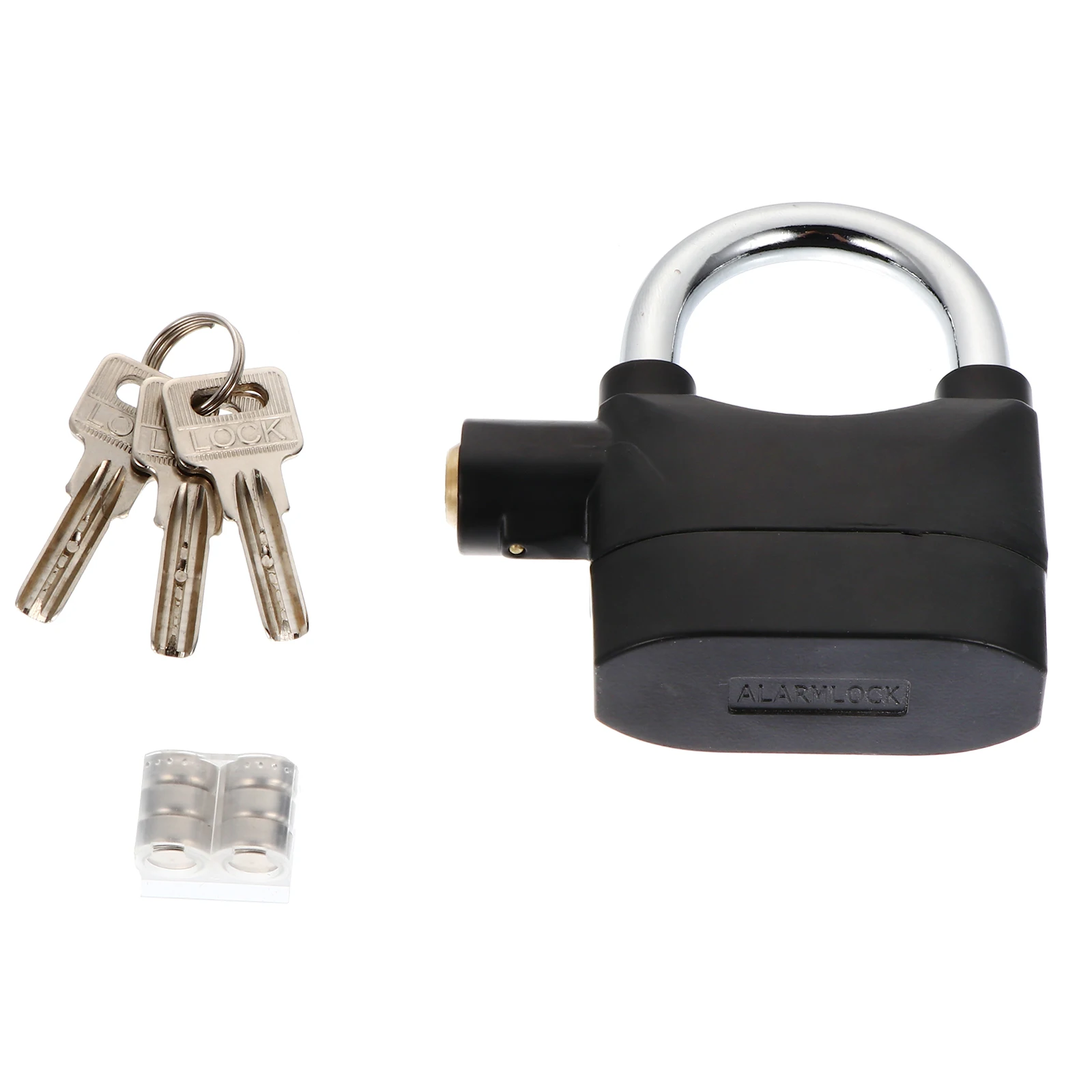 

Anti Theft Alarm Lock Security Padlock 3 Keys Mini Portable Made of Aluminum Alloy for Bike Motor Container Door Window