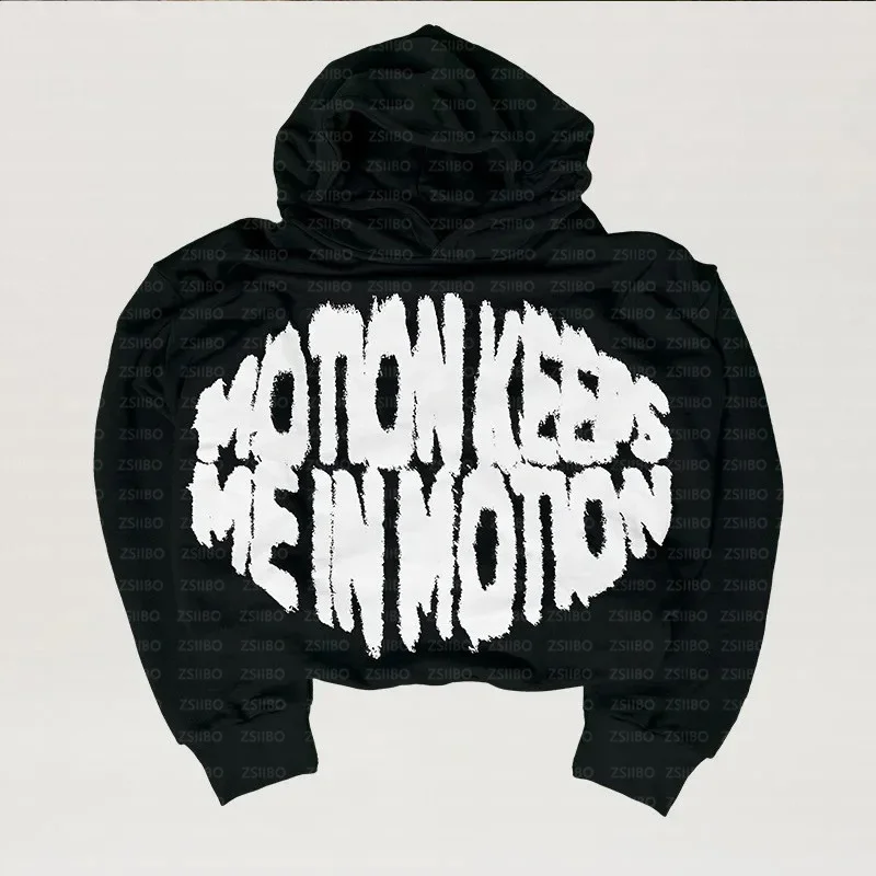 

Мужская толстовка с буквенным принтом 2026, Harajuku, готическая Y2K, уличная одежда в стиле ретро, повседневное модное пальто