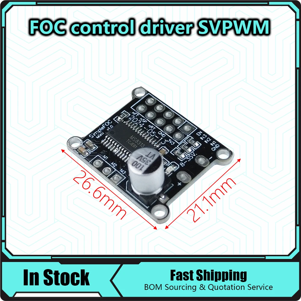 DRV8313 Simple FOC Mini v1.0 DC Brushless Motor Driver Board FOC Control Driver SVPWM Control DC 8-30V module 2s