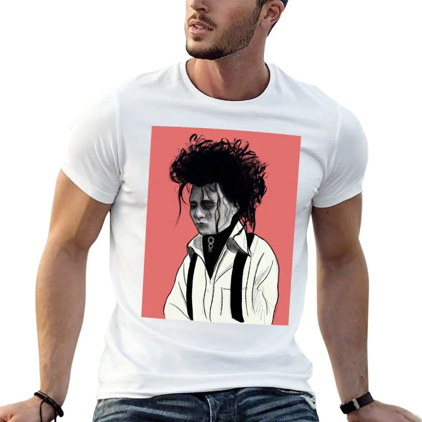 Edward Scissorhands T-Shirt animal prinfor boys topping funny t shirts for men
