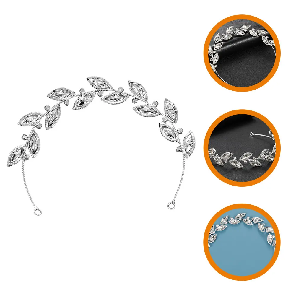 

Свадебная заколка-венок из сплава для невесты, регулируемая, с цирконием, аксессуар для волос для свадебного банкета, вечеринки, выпускного, торжества