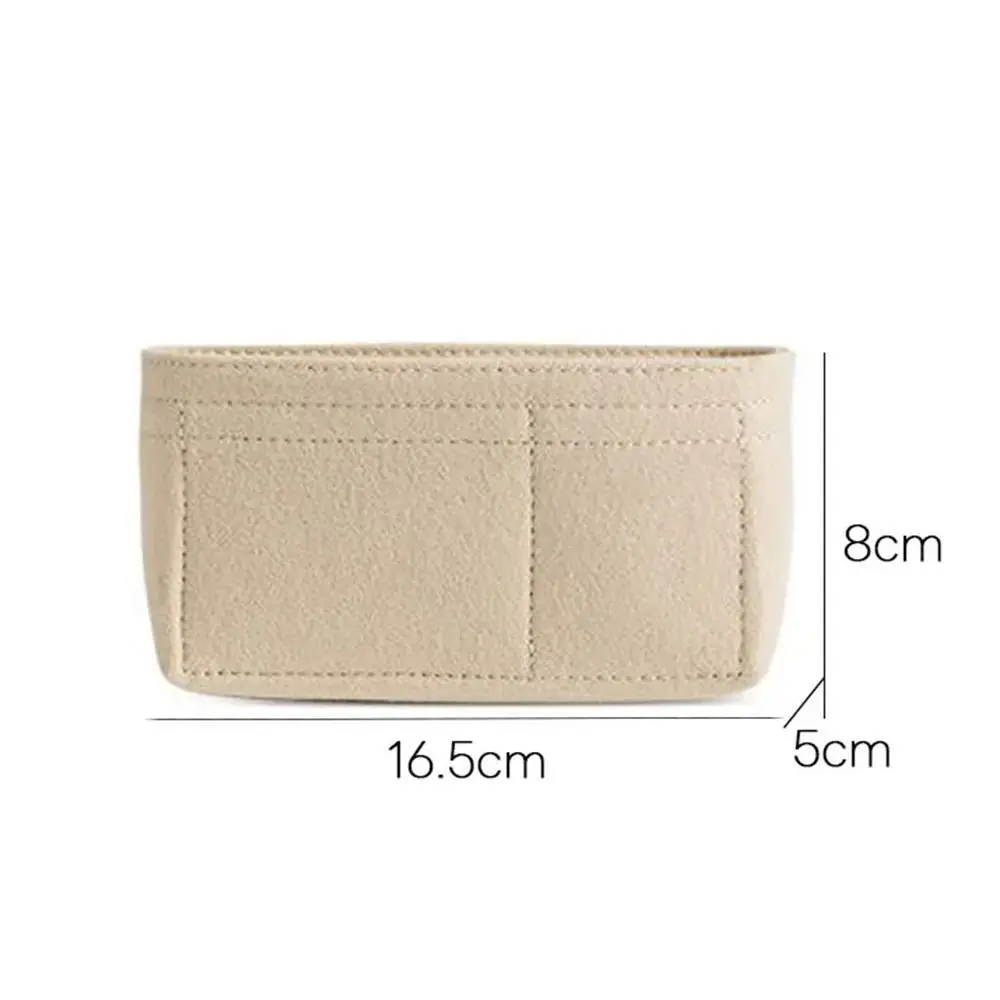 1Pcs New Storage Bags Insert Bag Portable Multi-Pocket Linner Bag Felt Travel Bag Organizer for Longchamp Mini Bag