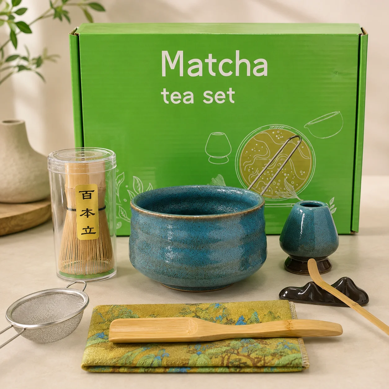 Ciotola in ceramica blu per il tè matcha, con smalto lucido artigianale, tradizionale chawan per il tè matcha, ideale per preparare il tè verde, ciotola da tè in stile giapponese, perfetta per la casa