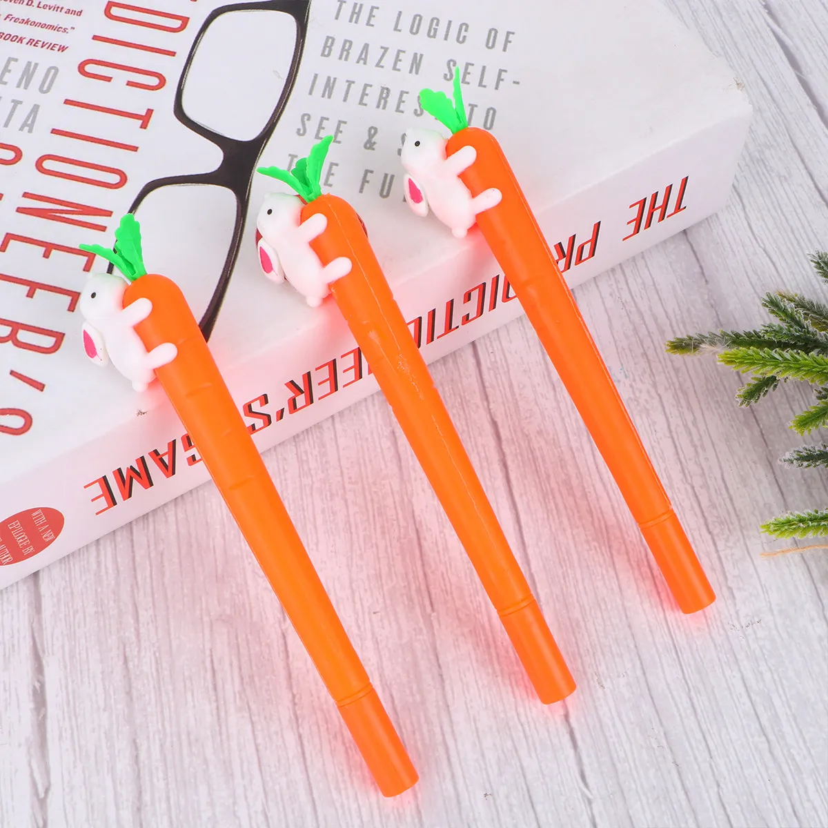 

Набор из 20 гелевых ручек в форме кролика, 0,5 мм, черные чернила, милые гелевые ручки в форме морковки для школы, офиса, студентов, креативные канцелярские принадлежности с мультяшным дизайном