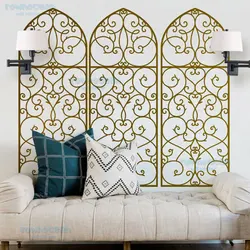Decorative Panel Wall Decal Elegant Style Design Decor for Living Room Bedroom Door Window Sticker Removable Murals Z586