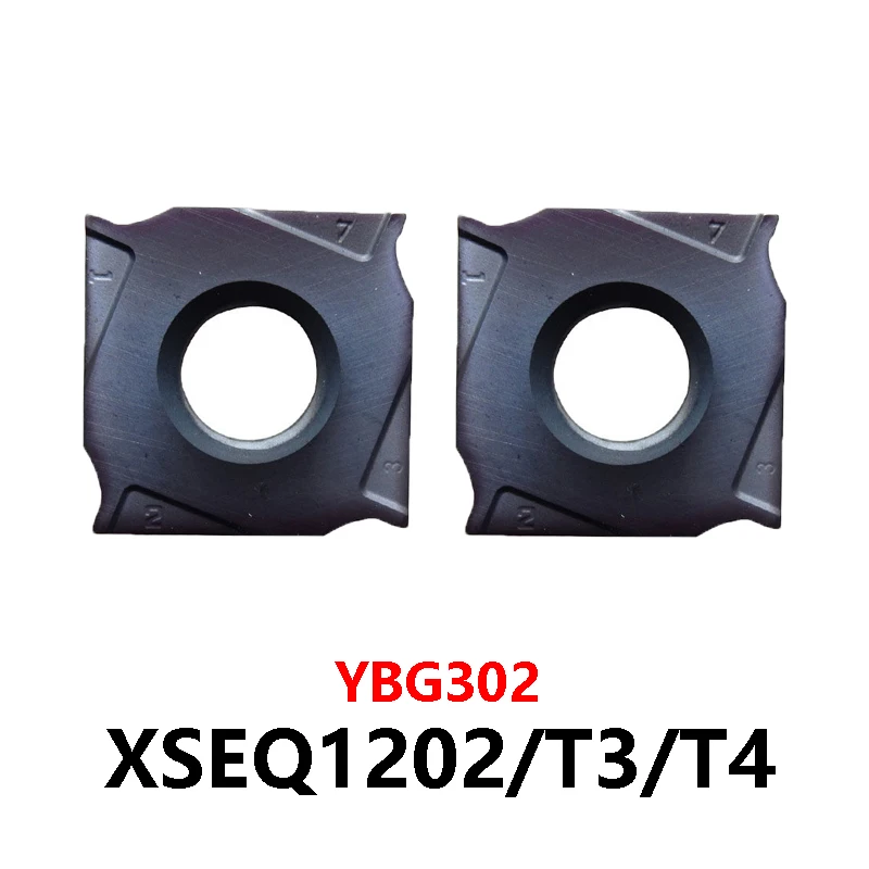 Original Carbide Inserts XSEQ1202 YBG302 XSEQ12T3 XSEQ12T4 XSEQ 1202 12T4 12T3 Milling Lathe Cutter Process Steel and Stainless