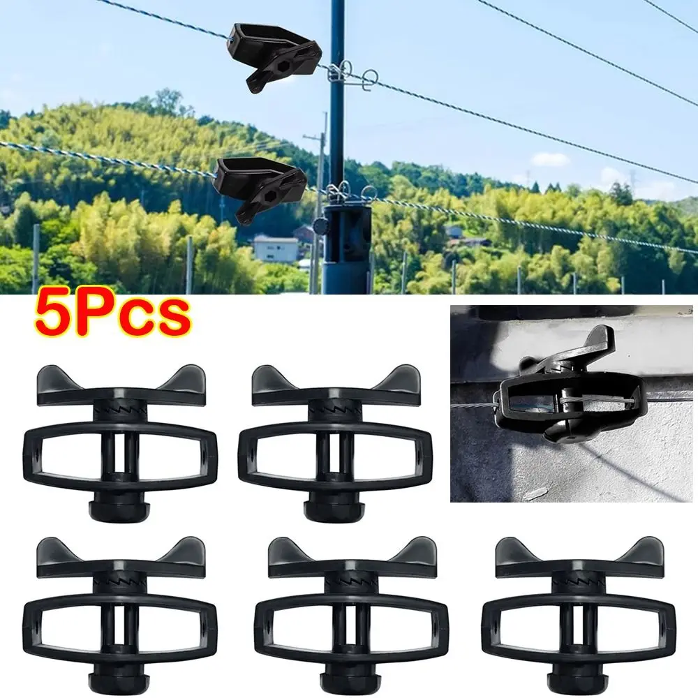 

New Plastic Wire Tightener Black Portable Electric Fence Tightener Wire Clamp Home