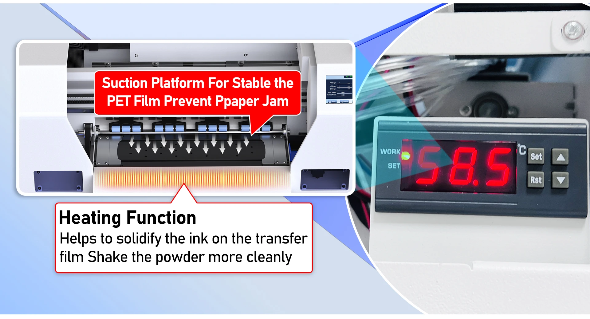 DTF Printer A3 For Epson XP600 Directly To Film a3 tshirt printing machine a3 Impresora Dtf with DTF shaking machine