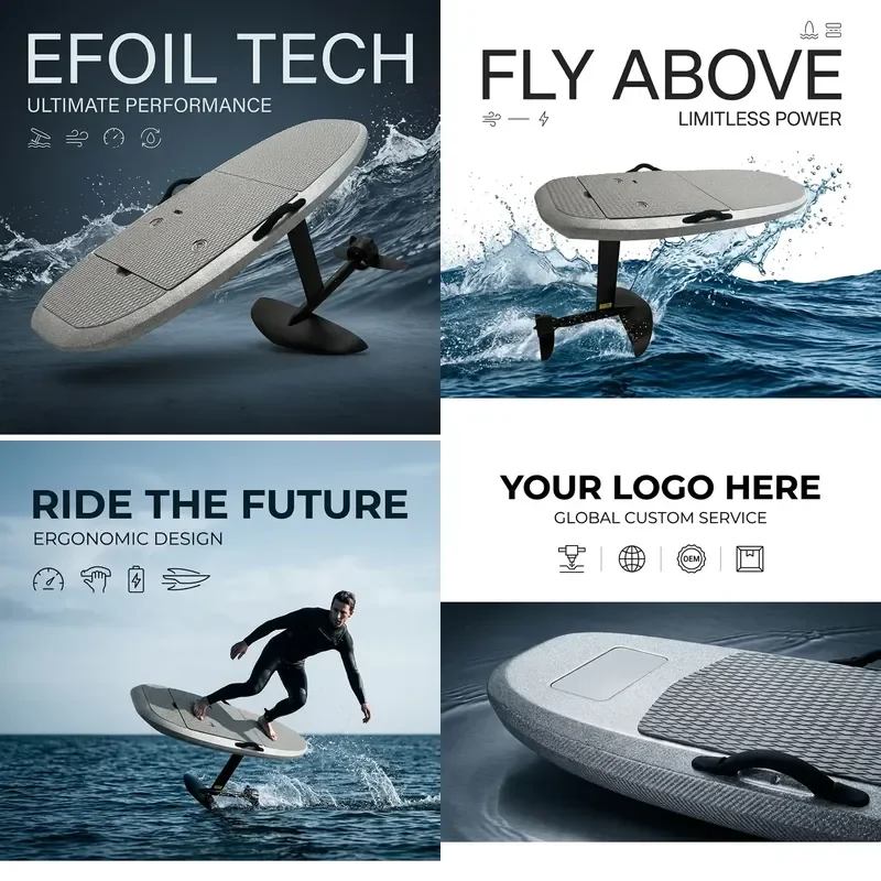 2026 8KW New Model Hot Sale Electric Efoil Carbon Fiber Surfboard Support Customizable Logo with CE ROHS IN38.3 Certified