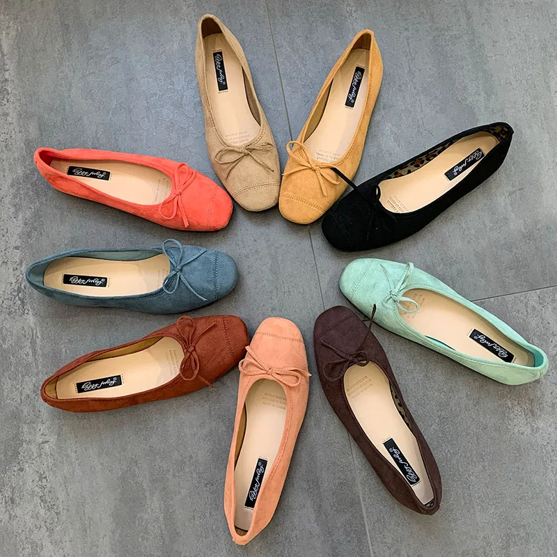 Modische flache Damenschuhe, Ballerinas, neue Frühlings- und Herbstkollektion, weiche Slip-On-Schuhe für Damen, Schmetterlingsknoten, flache Damenschuhe. – Detail 22