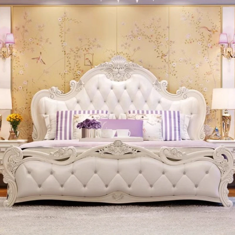 European Luxury Bed Modern Storage King Size Bed Princess Comferter Cama Matrimonial Bedroom Set Furniture