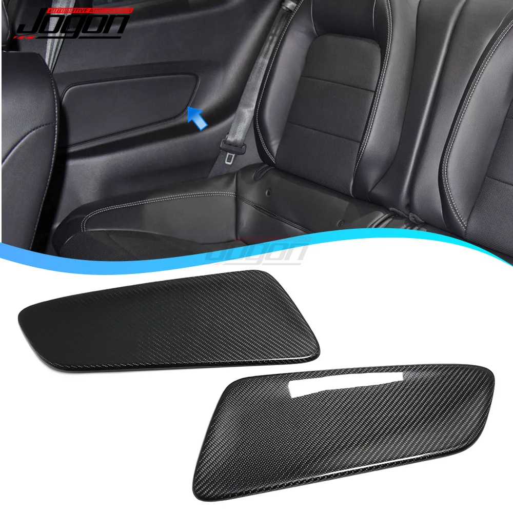 For Ford Mustang 2015 - 2021 Car Carbon Fiber Rear Door Panel Door Cover Protective Car Interior Trim 100 % Carbon Fiber Quality