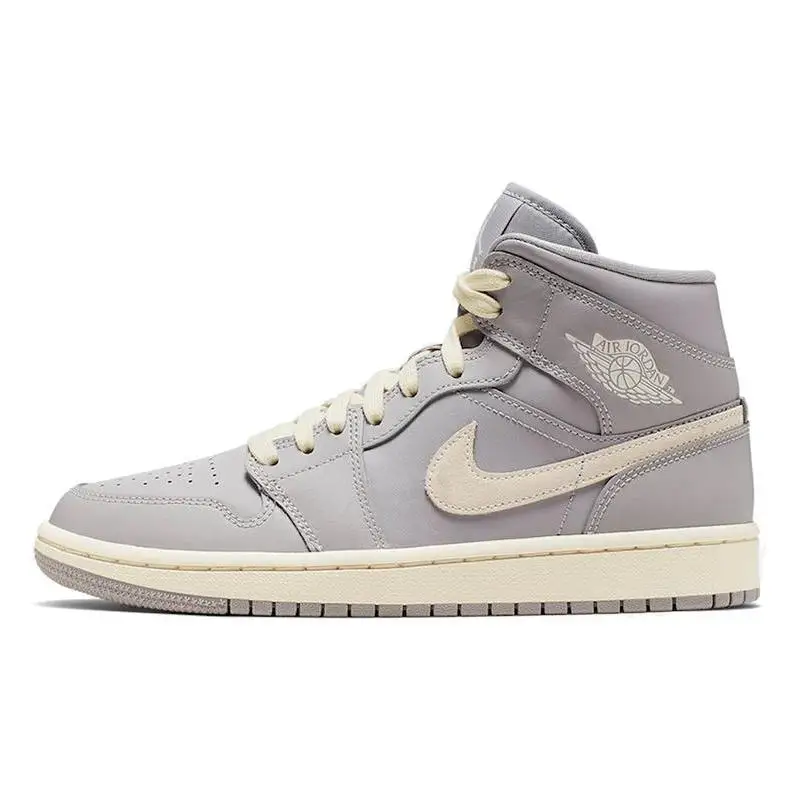 Nike Jordan 1 Mid Atmosphere Grey Pale Ivory Women's Sneakers shoes CD7240-002