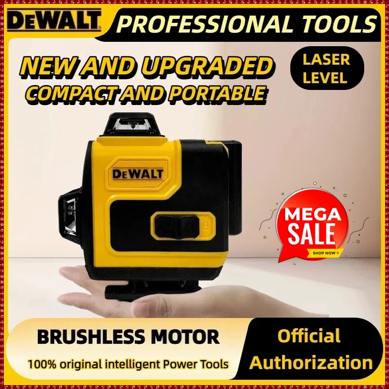 

Оригинальный лазерный уровень Dewalt 16 линий, 12В, перезаряжаемый, профессиональный, 3 плоскости*360 градусов, вертикальный и горизонтальный, зеленый луч