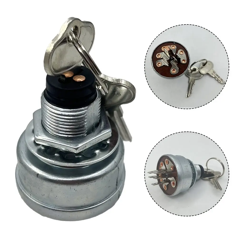 For Lawn Mower Dual Button Ignition 3 Position Starter Switch Lawn Maintenance Sliver Easy Installation Process