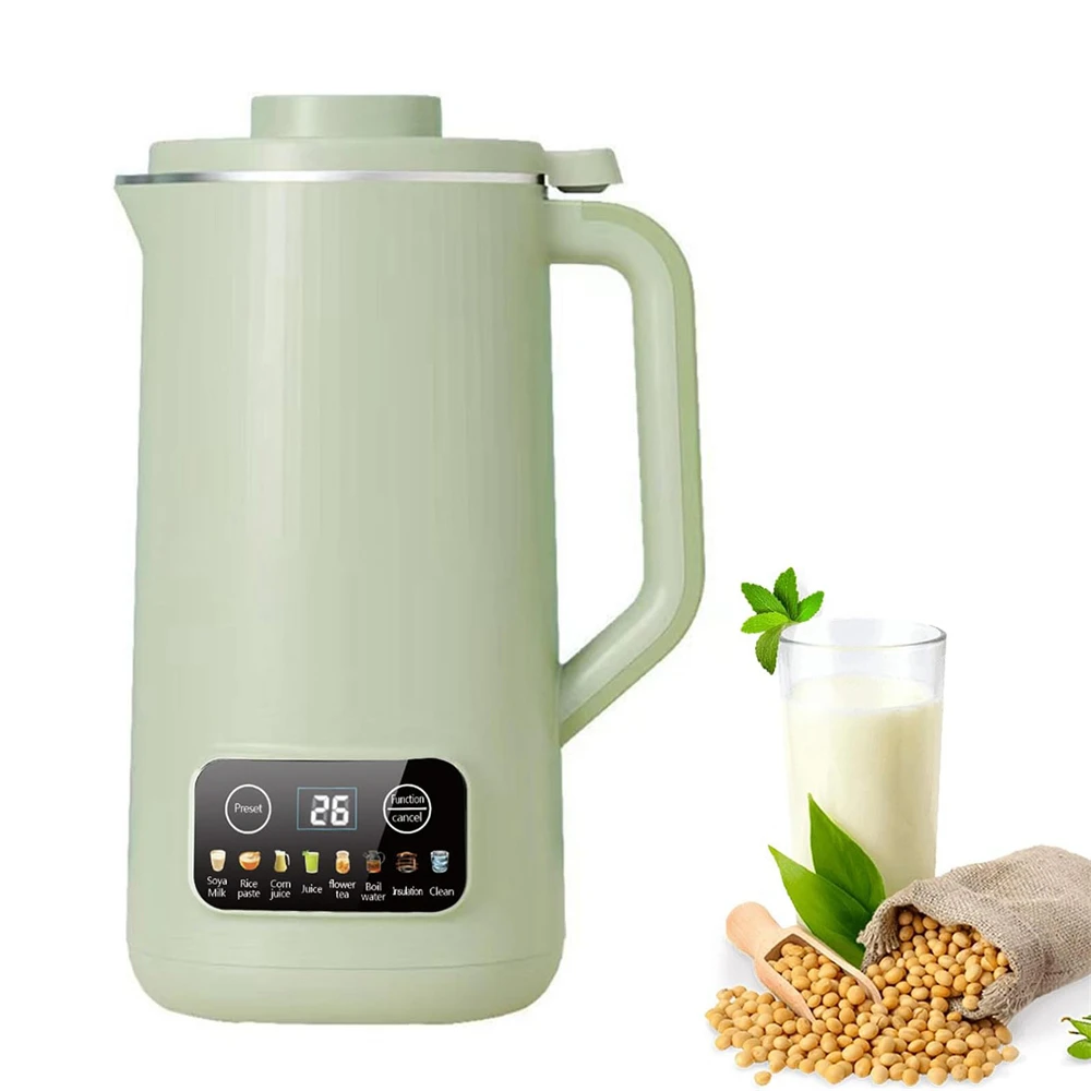 600ML Electric Soybean Milk Machine 10-leaf Blade Automatic Intelligent Food Blender Fruit Juicer Water Boiling Rice Paste Maker