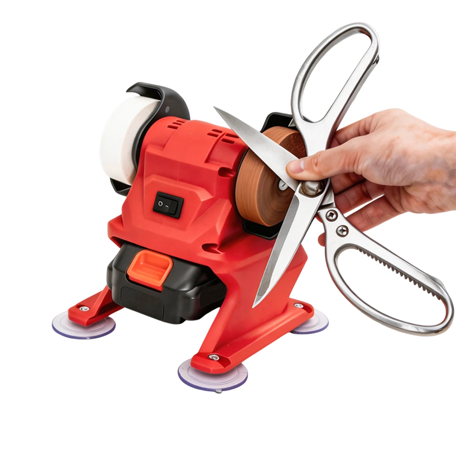 21V Small Bench Grinder 5500RPM Benchtop Polishing Machine Polisher Sander Tool for Sharpen Knives Drills Steel Rust Removal