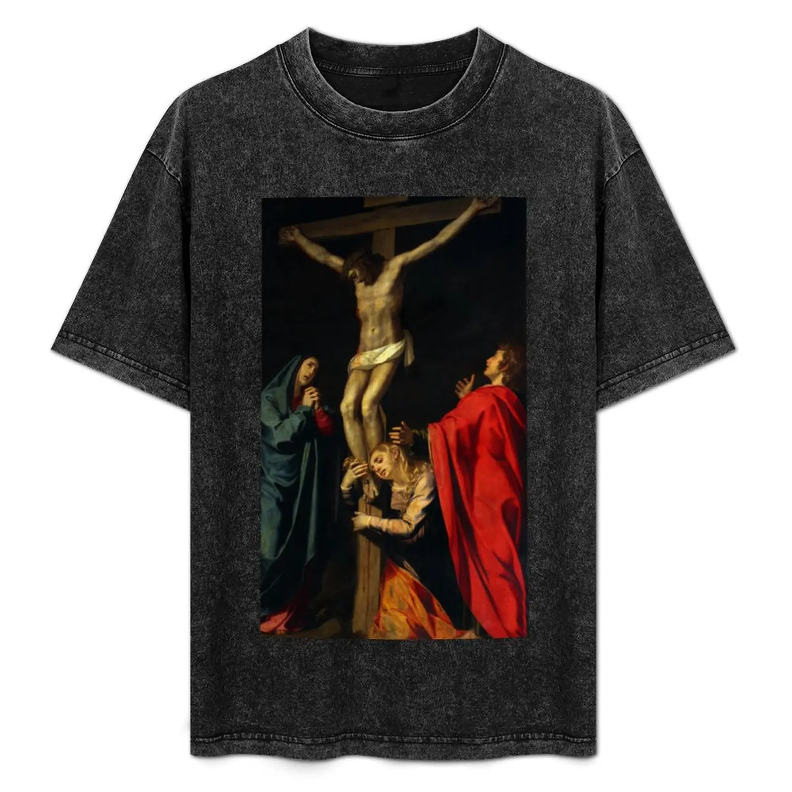 Jesus on the Cross T-Shirt Tough Fabric Work Tee
