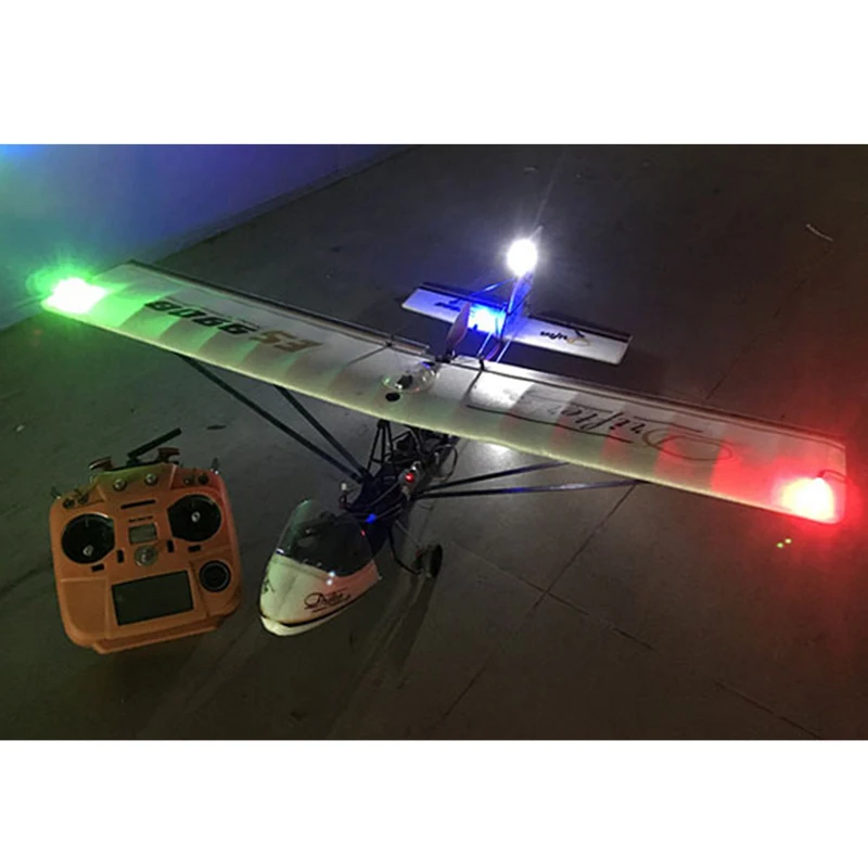 5V 12V Intelligent LED Night Flight Navigation Searching Light Red Green Blue White with BB Buzzer JR Plug For RC Airplane Model