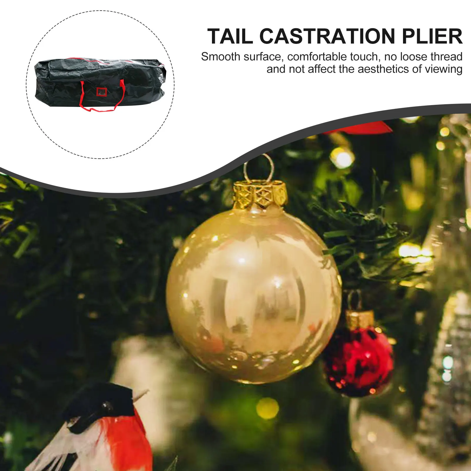 

1pc Christmas Tree Storage Waterproof Organizer Pouch Large Capacity Handle Dust Proof Xmas Tree Bag Household Outdoor