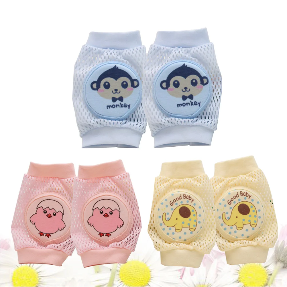 

3 Pairs Infant Toddler Baby Kneepads Knee Pad Crawling Safety Protector ( Elephant)