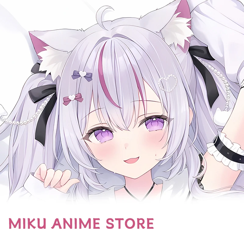 Furry Dakimakura 2WAY Hugging Body Pillow Case Indie Virtual Youtuber Nekoyama Mia Anime Pillow Cushion Cover