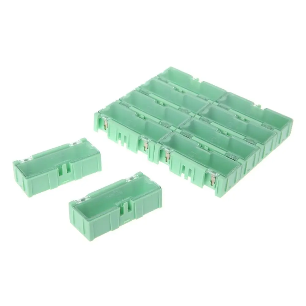 10pcs Mini SMD SMT Electronic Box Dis/Assembly Easy To Take Electronic Component Parts Cases PP Free Combination