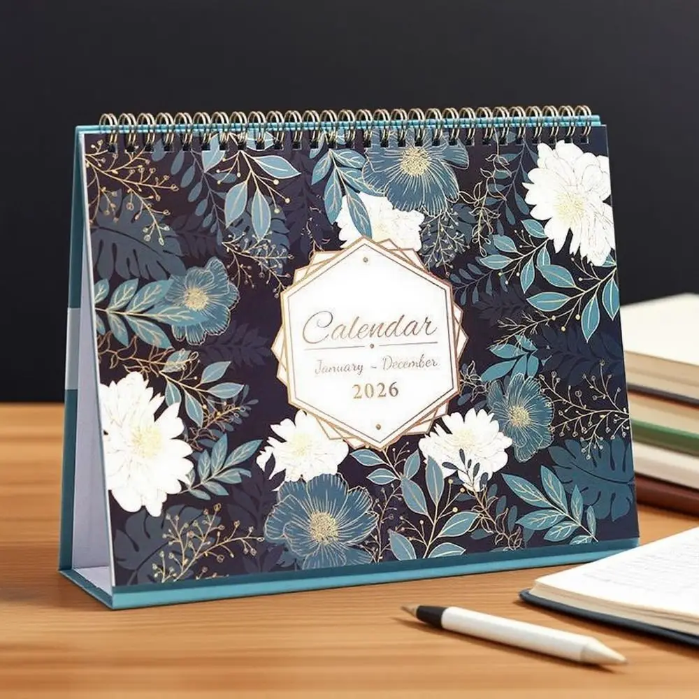 

Creative 2026 Desktop Calendar Thick Paper Daily Schedule Time Manegement Organizers Yearly Agenda Memo Pad