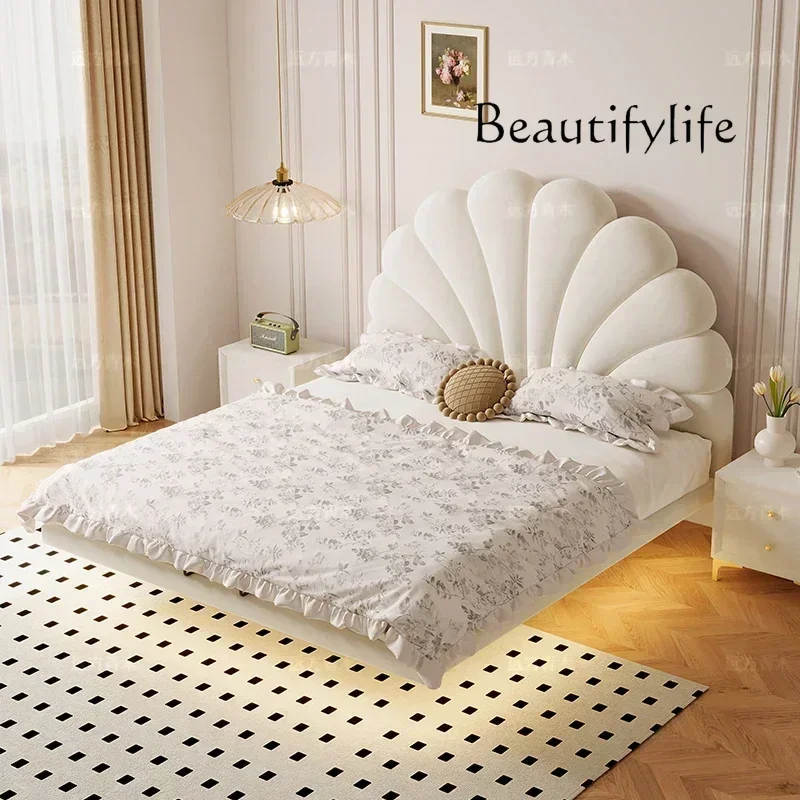 

Y High End Nordic Double Bed Designer Whitr Floating Full Size Bed Frames Queen Platform Safe Sleeping Cama De Casal Furniture