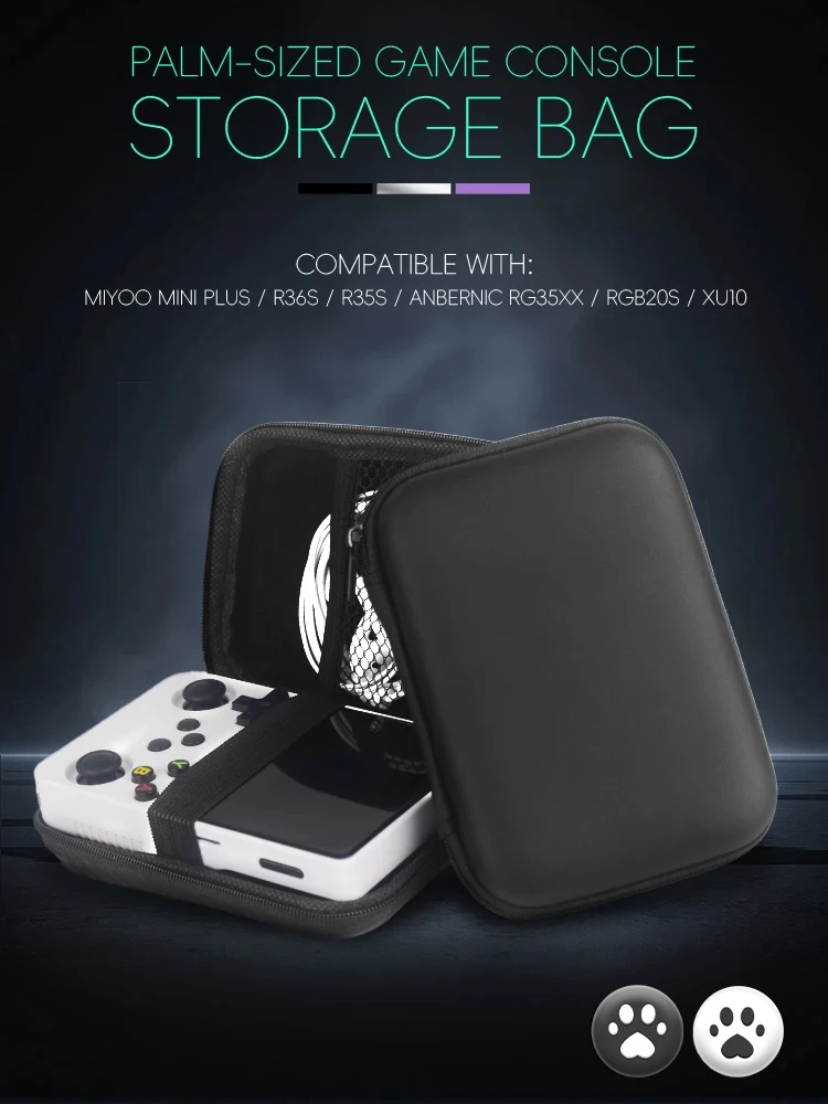 Data Frog Case for Anbernic RG35XX Plus Miyoo Mini Plus R36S R35S RGB20S XU10 Cases EVA Cover Protable Bag Gaming Accessories